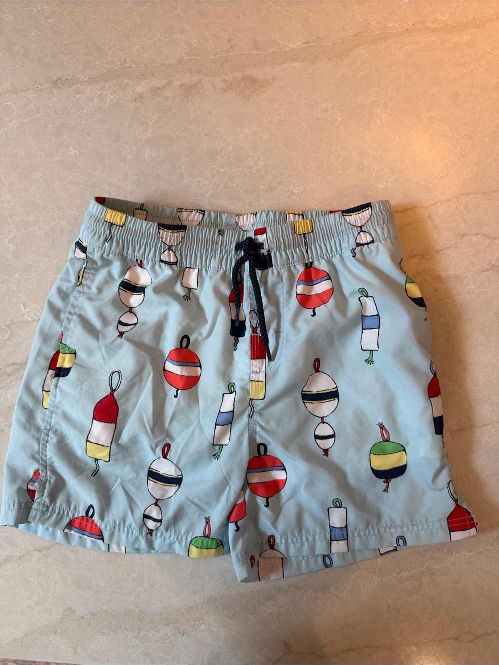 TBBC Light Blue Buoy Print Swim Trunks
